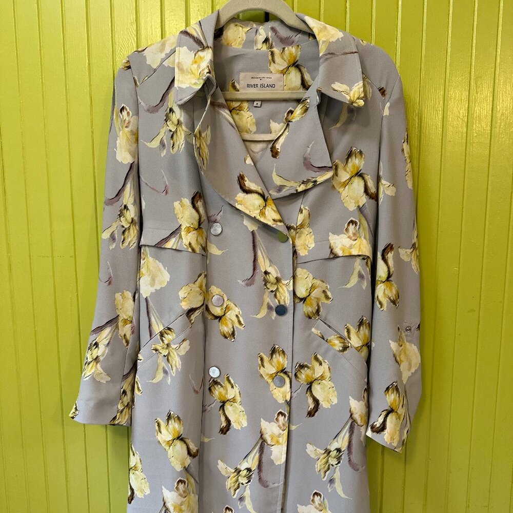 RIVER ISLAND Long, unlined/lightweight trench-style coat